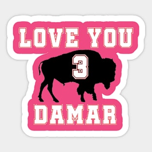 Damar Hamlin - Hamlin - Love For 3 - Love For Hamlin - Pray for Damar Hamlin (2) Sticker